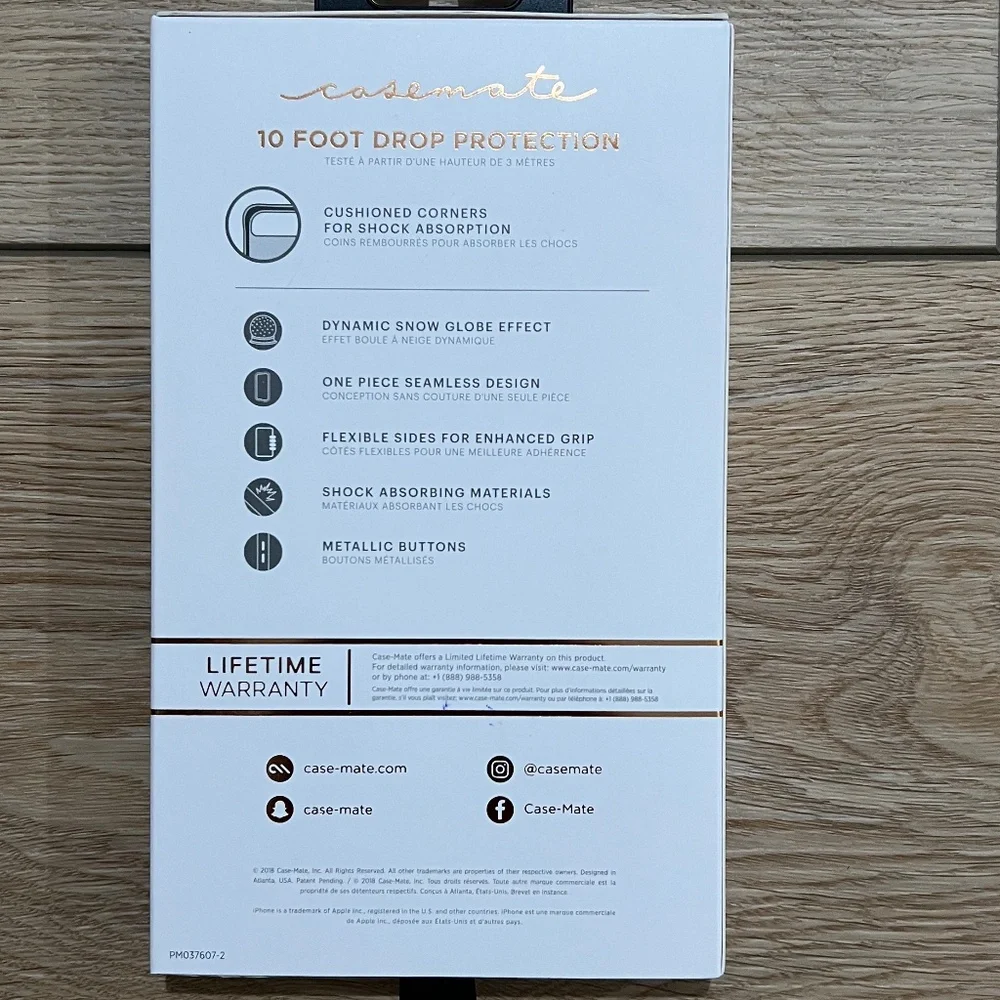 🛍️ 3 for $20 🛍️ - NWT - Brand New Case-Mate iPhone XR Case - Gold Waterfall - Picture 2 of 2
